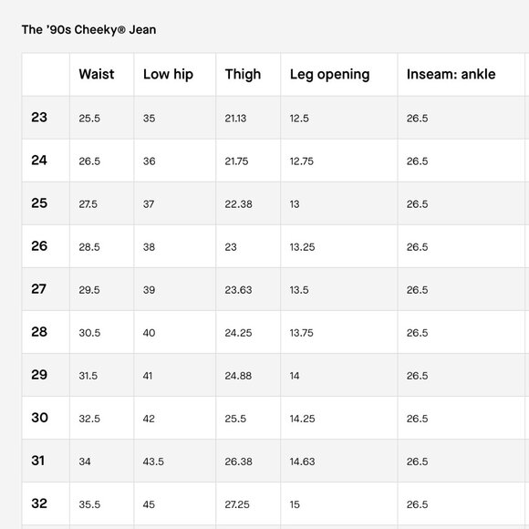 Everlane 90s Cheecky Jeans Vintage Sunbleached Blue 24 - Picture 7 of 7